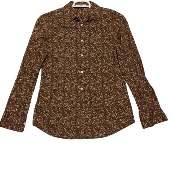 Levi's Women's Floral Printed‎ Button Up Shirt Size L Cotton Long Sleeve Casual - Picture 1 of 5